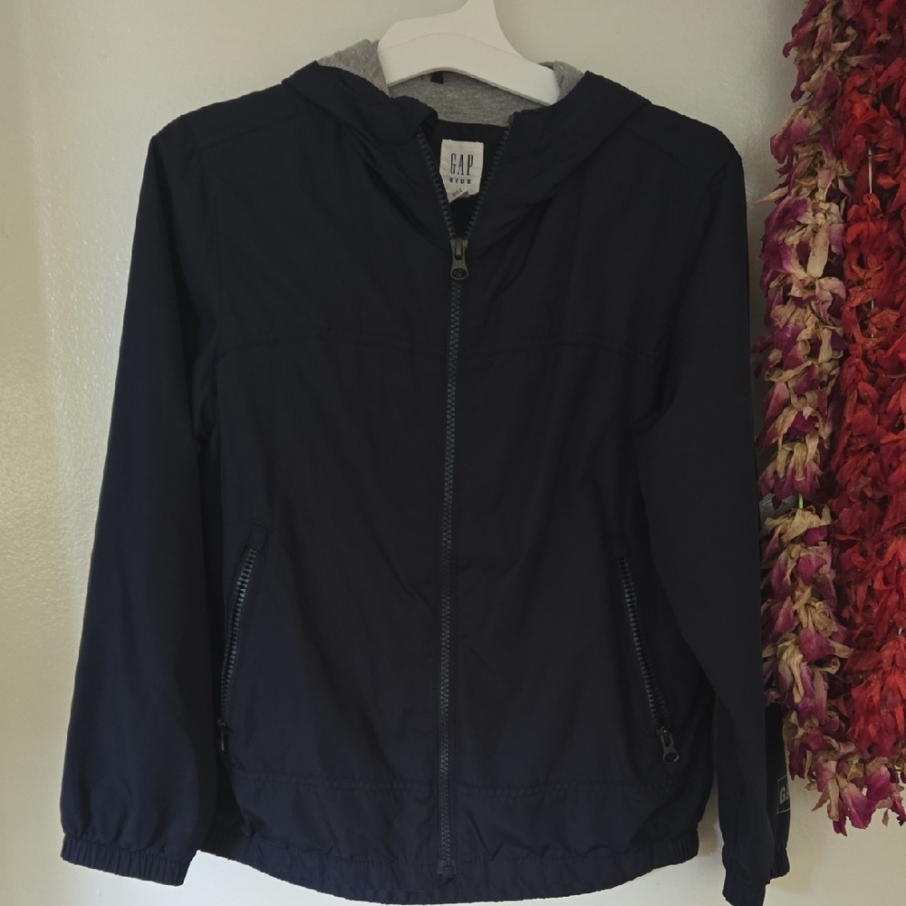 GAP Dark Blue Hooded Waterproof Jacket